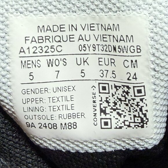 Converse Chuck Taylor All Star XX-Hi Knee-High Shoes Black Women's Size 7 - Picture 7 of 8